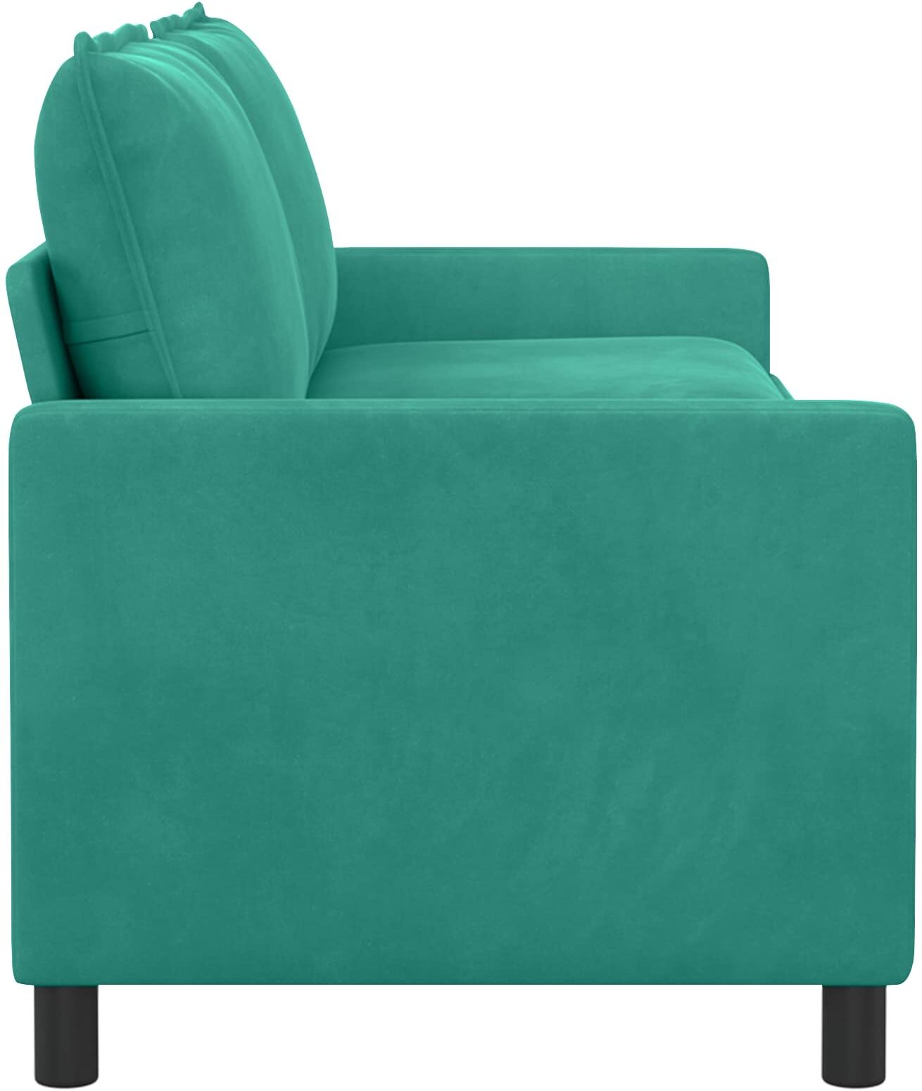 vidaXL Canapé Turquoise 196 x 81 x 87,5 cm Velours