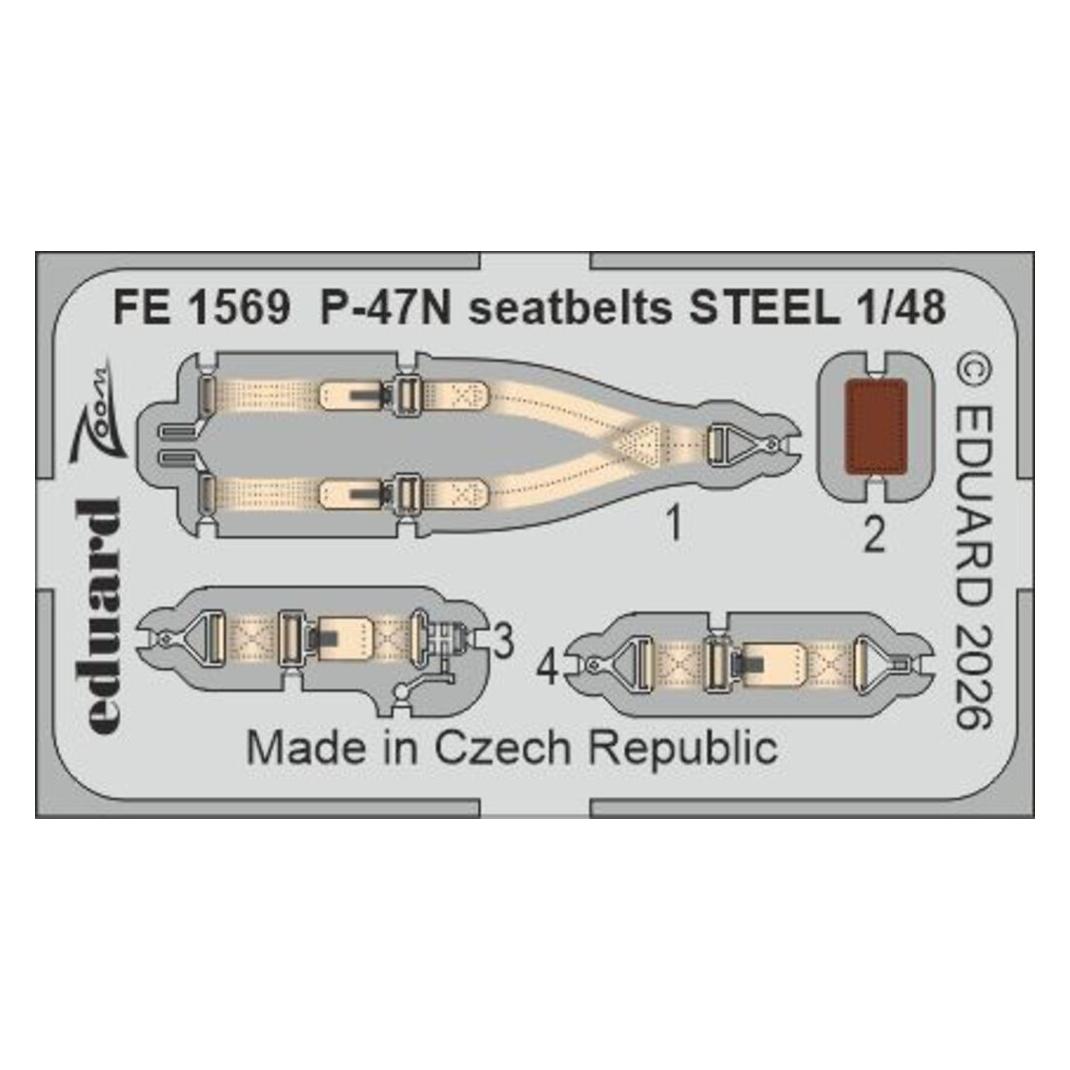 Eduard P-47N seatbelts STEEL for Miniart (FE1569)