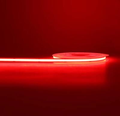 Inspired Finds Flexible COB LED Strip Light 12V 24V High Brightness Dotless Tape Lighting For Home, Auto, And DIY Decor 3m 12v 8mm 480leds red