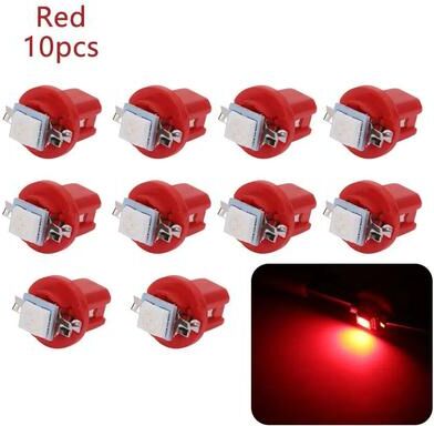 Uplift Picks Ten Piece B8 5D T5 5050 LED Dashboard Bulb Set red t5