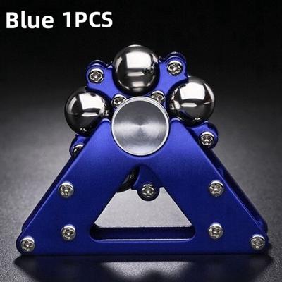 Inspire Daily Merch Creative Metal Ornaments Fingertip Gyroscopic Wheel For Adults Advanced Mechanical Desktop Pendant Toys blue