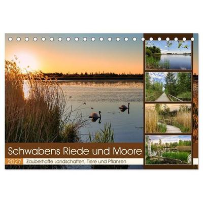 Schwabens Riede und Moore (Tischkalender 2027 DIN A5 quer), CALVENDO Monatskalender