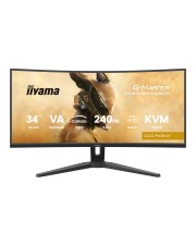 iiyama G-MASTER Gold Phoenix LED-Monitor Gaming Curved 86,4 cm 34 Zoll 3440 x 1440 UWQHD @ 240 Hz VA 500 cd/m² 4000:1 HDR400 0,4 ms 2xHDMI DisplayPort 2xUSB-C 2xUSB Lautsprecher Schwarz (GCB3486WQSCP-B1)