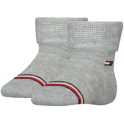 2er Pack TOMMY HILFIGER Baby-Baumwollsocken 003 - light grey melange 19-22