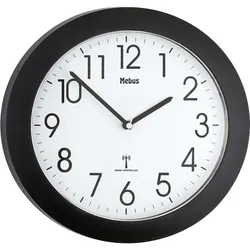 Mebus 52450 Funk-Wanduhr schwarz