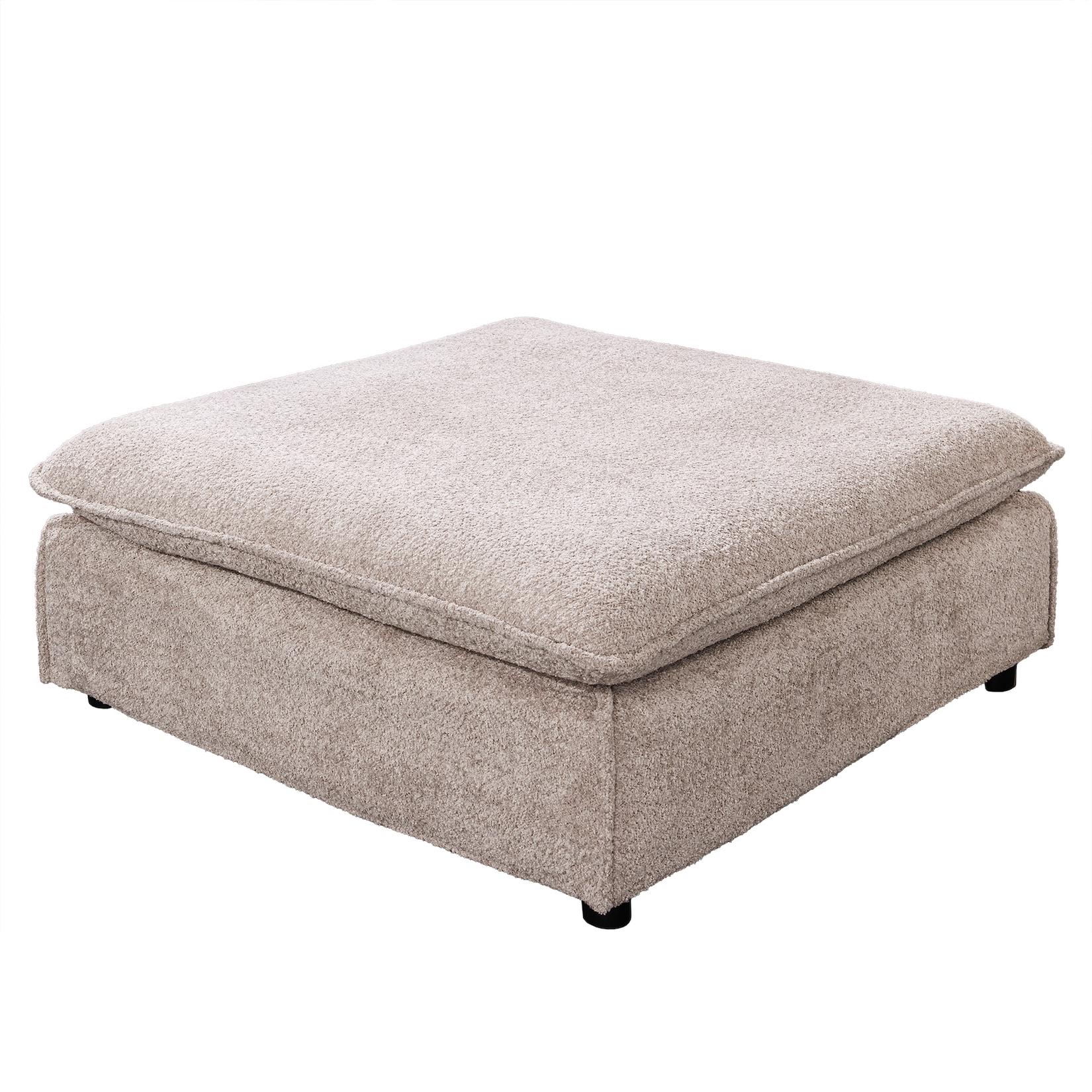riess-ambiente Hocker HEAVEN - groß 100cm champagner beige Bouclé Polsterhocker Federkern pflegeleicht