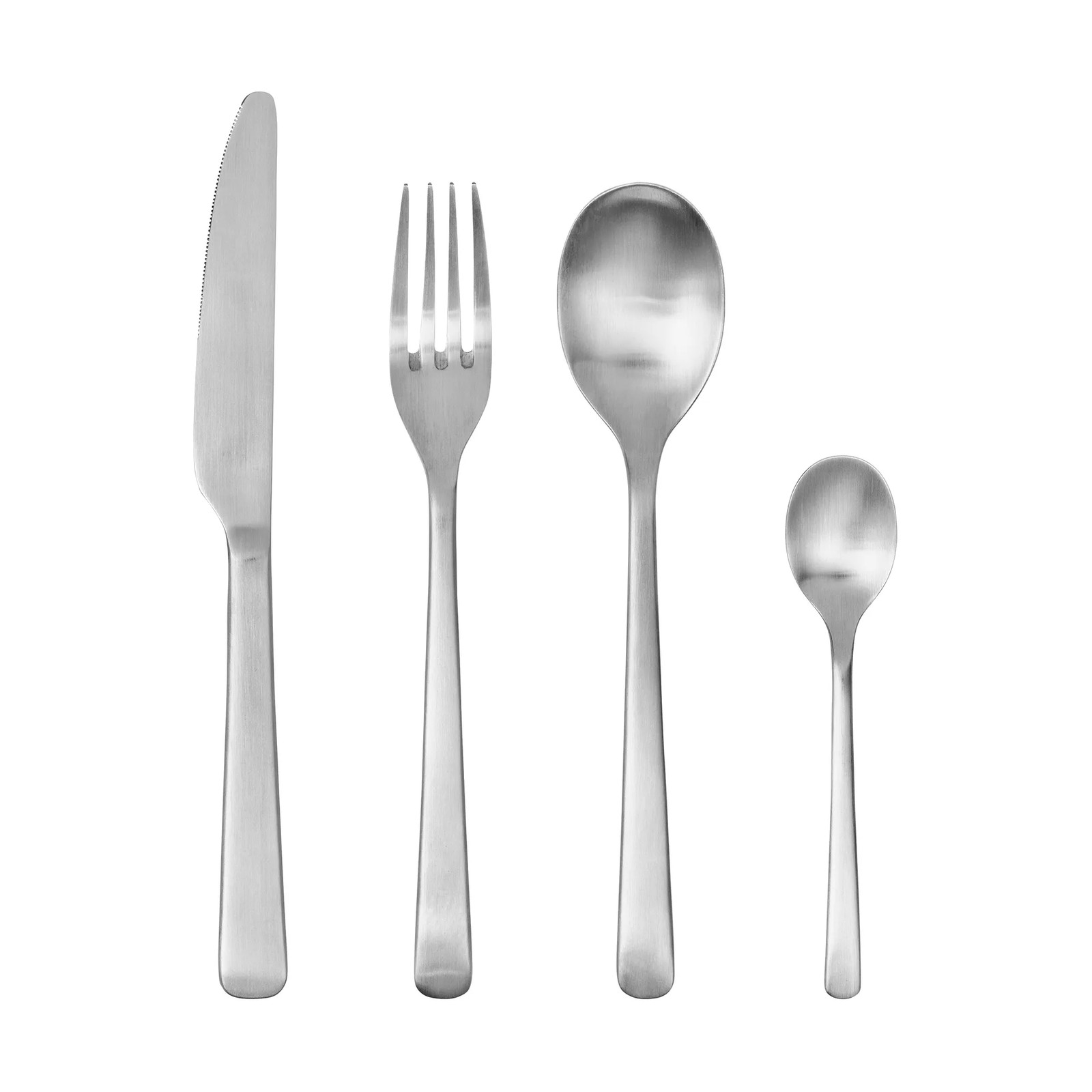 Broste Copenhagen Hune bestekset brushed satin 4-delig van roestvrij staal