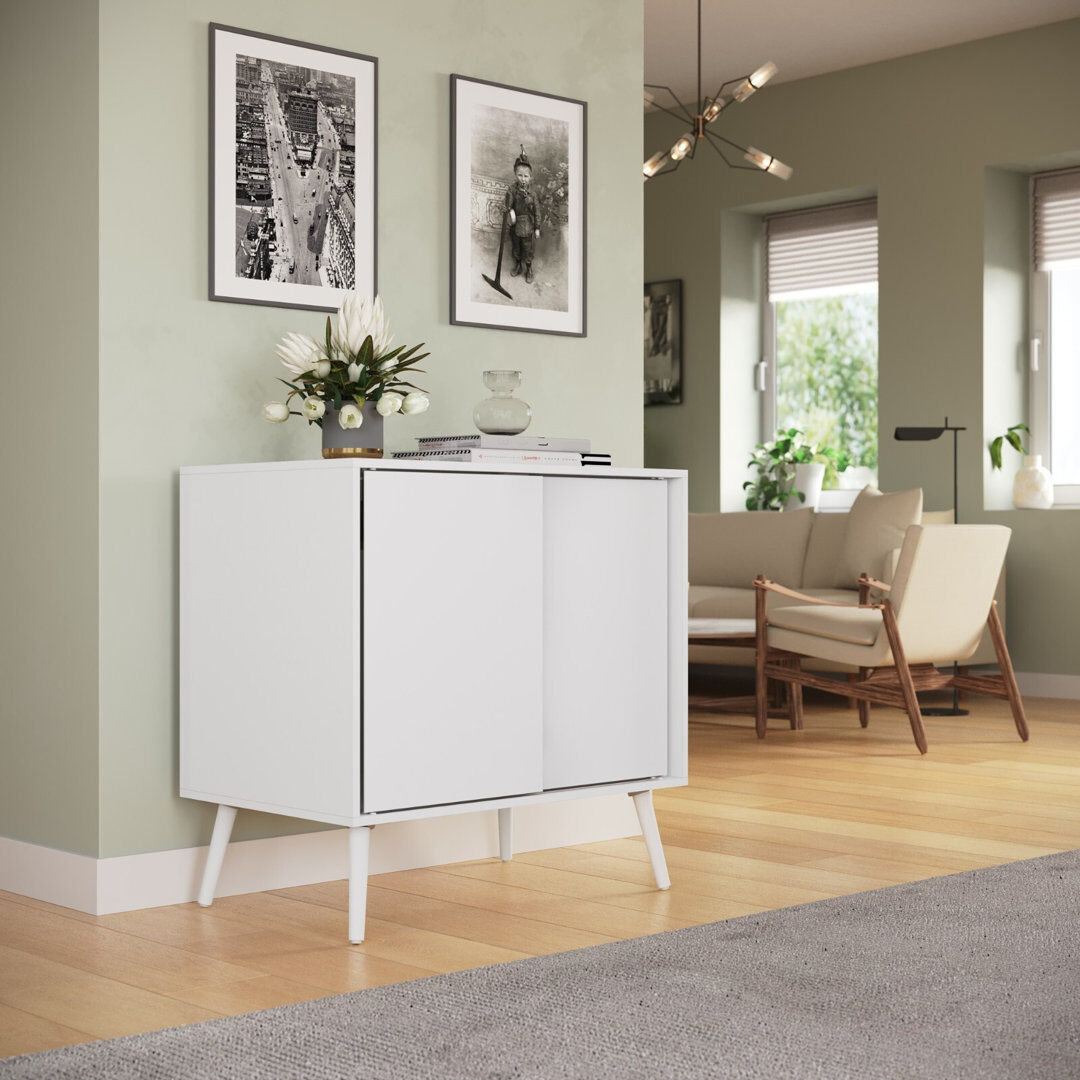 Norden Home Rectangle Accent Cabinet White 80cm H X 80cm W X 51.5cm D
