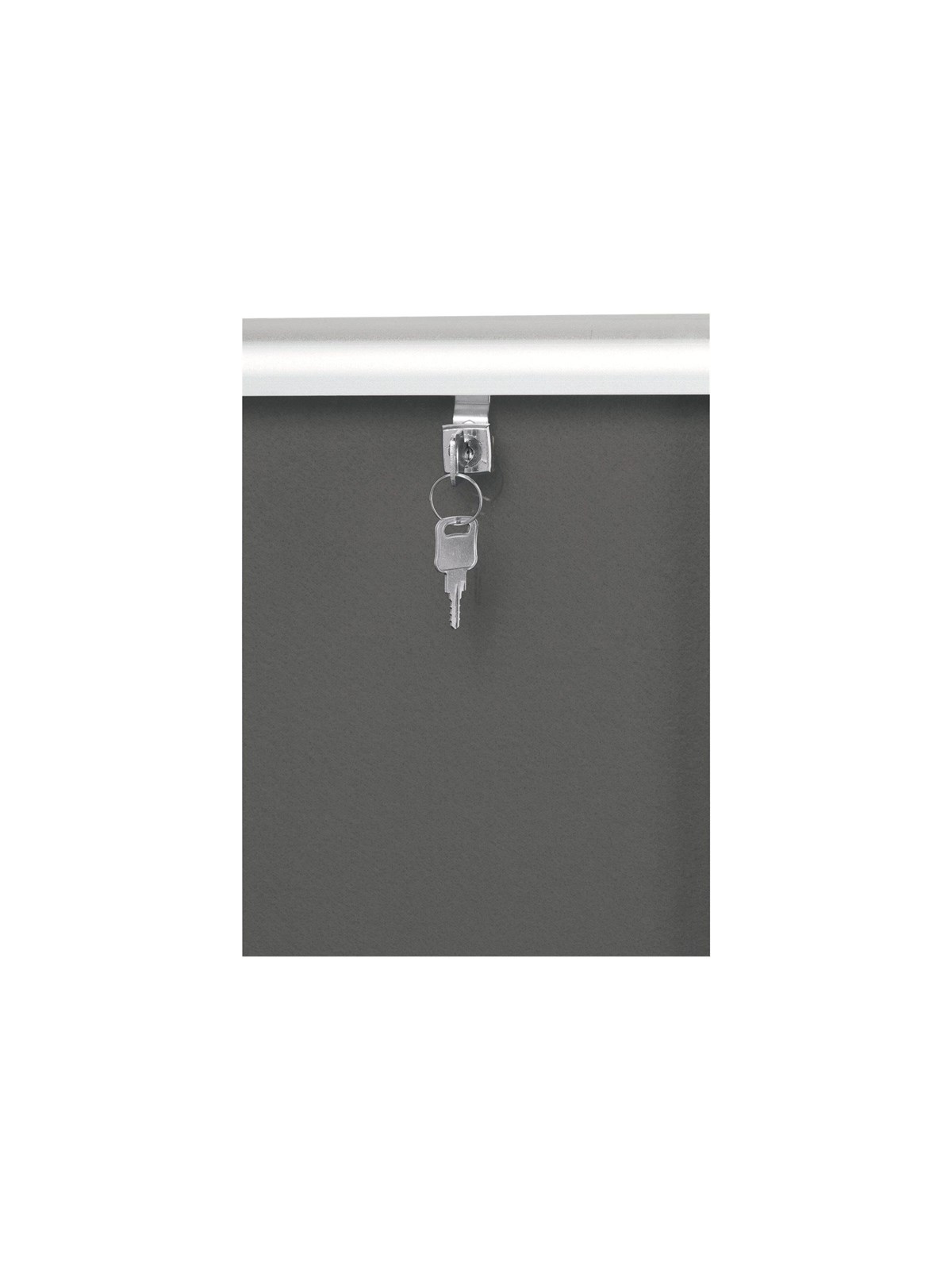 Nobo enclosed bulletin board - 965 x 665 mm - grey