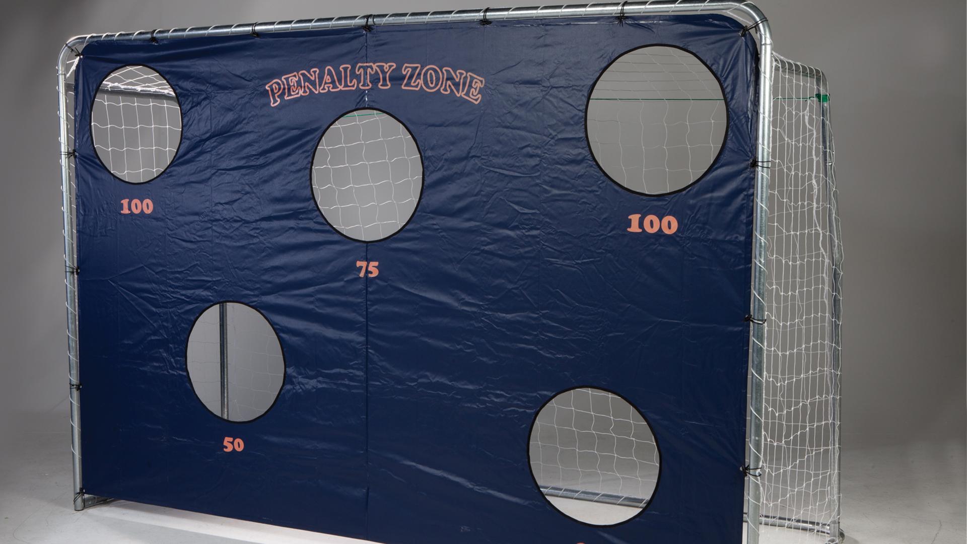 2x Fußballtor, groß, mit Elfmeterpunkt - 300x200