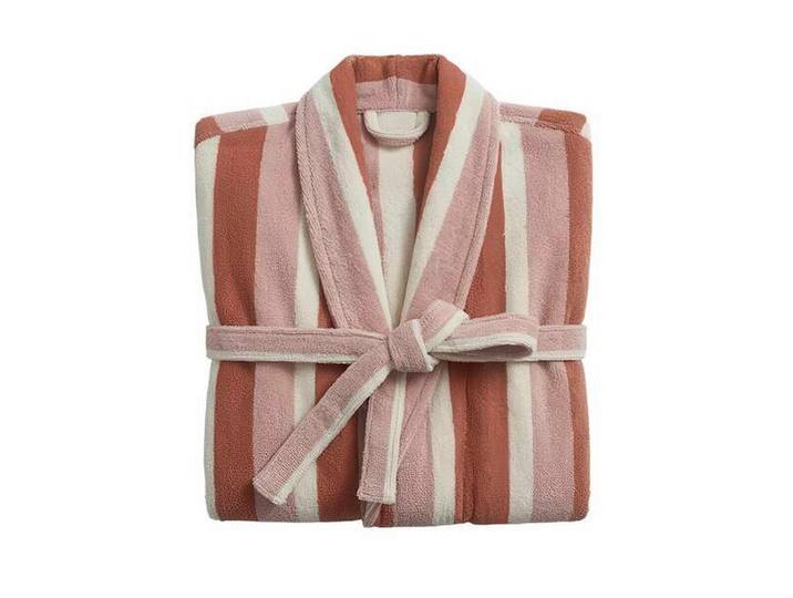 Esposa Bademantel, Orange, Streifen, unisex, hochwertige Qualität, atmungsaktiv, Heimtextilien, Badtextilien, Bademäntel, Bademäntel Herren