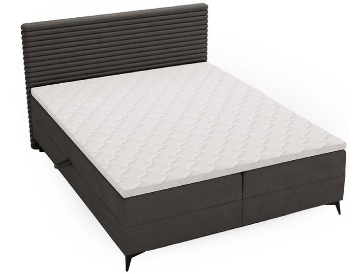 Boxspringbett ZEA grau 160x200cm fest