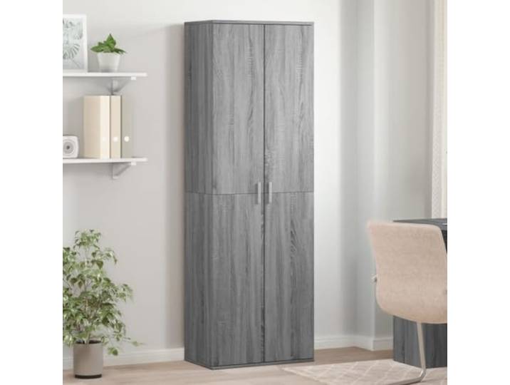 KGHFDVB Highboard Grau Sonoma 60x35x180 cm Holzwerkstoff Mit Türen, Viel Stauraum, Feuchtigkeitsbeständig, Pflegeleicht, Stabil