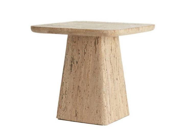 Light & Living Beistelltisch Beistelltisch Kepami Travertin Marmor Sand (45x42cm)