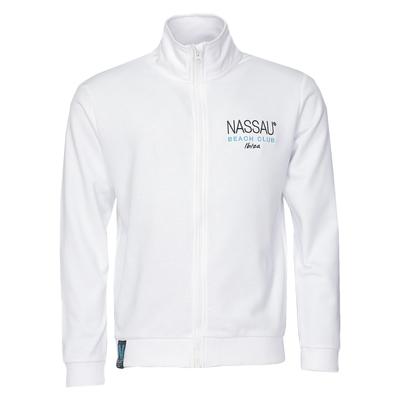 Sweatjacke NASSAU BEACH "NB231031", Herren, Gr. 52L, weiß, 60% Baumwolle .40% Polyester, Sweatjacken Sweatjacke