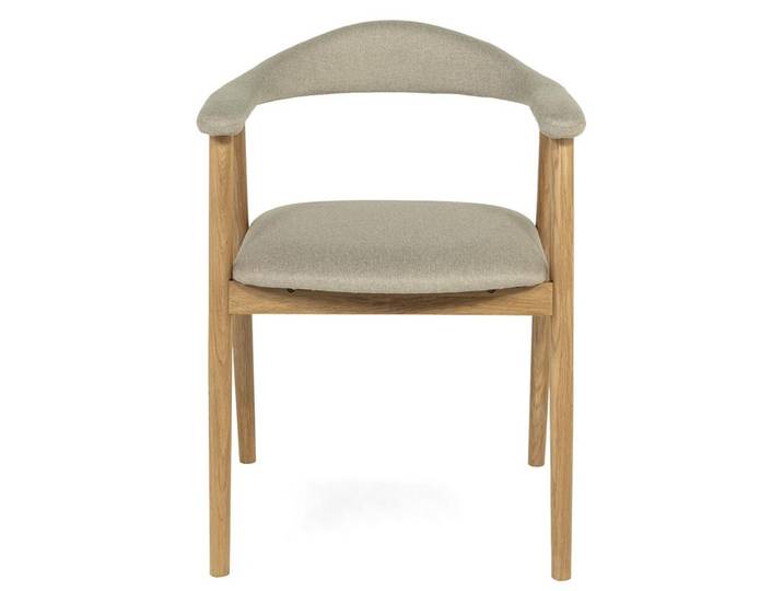 Best Mobilier Lore - chaise en chêne massif et tissu \, Bois / Beige