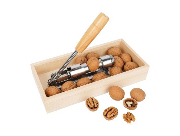 Relaxdays Retro Nussknacker mit Holzgriff