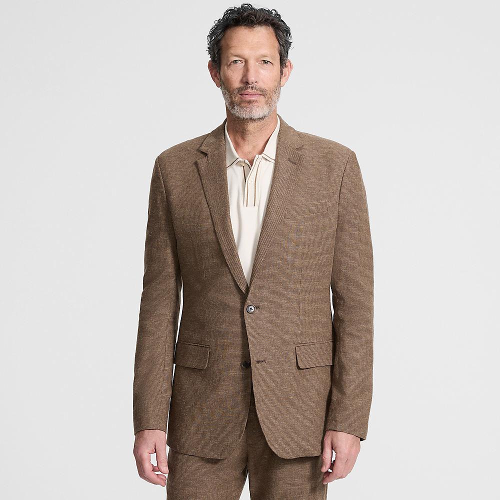 Classic Fit Blazer aus Leinenmix für Herren, Herren, size: regular, Braun, Leinen/Baumwoll-Mischung/Viskose-Mischung, by Lands' End