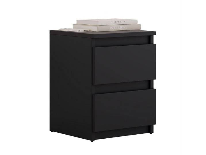 Lookway Nachttisch Hana M2 Schwarz matt, 30x40x30 cm, Schlafzimmer, Nachtkästchen