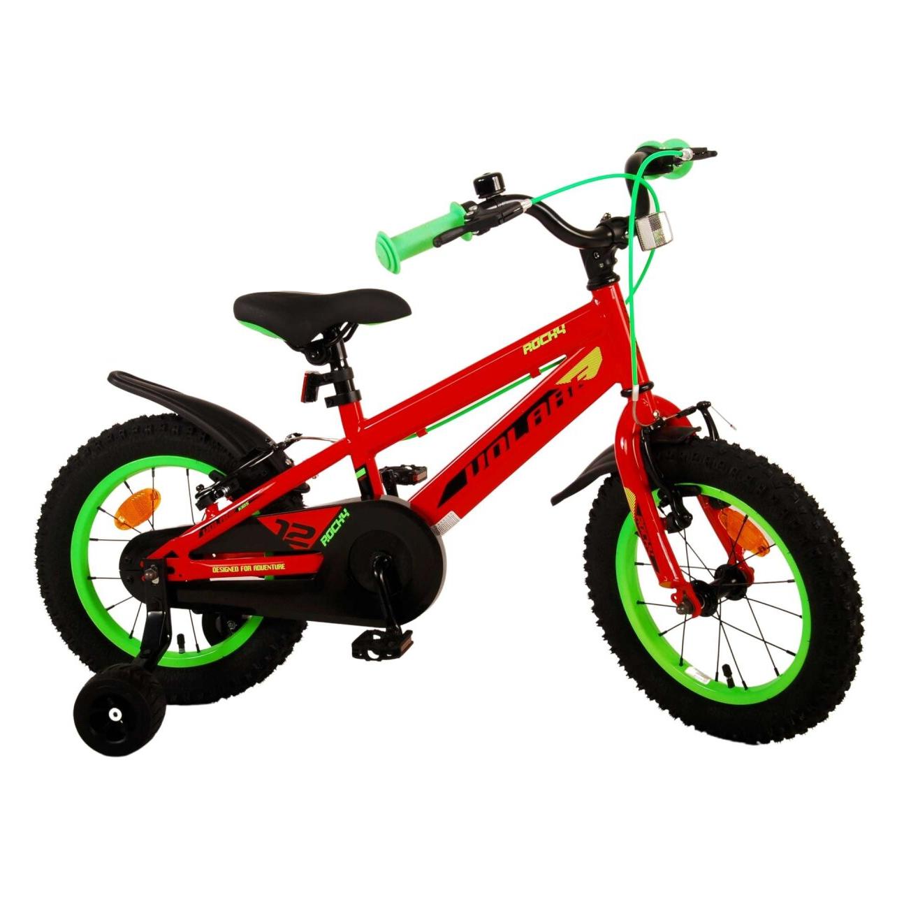 Volare Rocky Kinderfiets - Jongens - 14 inch - Rood - Twee handremmen (14") (70300320)