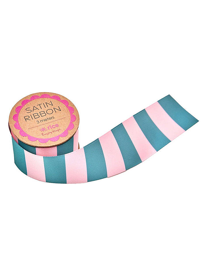 Rice Geschenkband in Blau/ Rosa - (L)300 cm - onesize