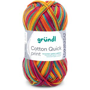 Gründl Häkelgarn 861-205 Cotton Quick print, carneval multicolor, 50 g / 125 m, Nadelstärke 3-4, 100% Baumwolle