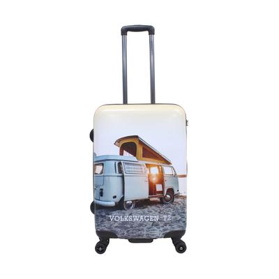 Koffer VOLKSWAGEN "Bus", Gr. B/H/T: 44cm x 67cm x 24cm, weiß, Polyester, Koffer, mit robustem Aluminium-Ziehsystem