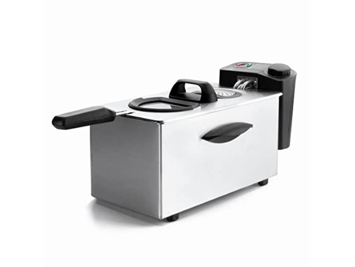 Lacor 69135 Elektrische Friteuse, 3,5 L 2000 W Langlebiges Profi-Utensil; entwickelt für optimale Leistung und schnelle, unkomplizierte Reinigung in der Spülmaschine
