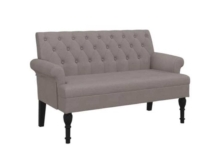 vidaXL Sitzbank mit Rückenlehne Taupe 120x62x75,5 cm Stoff