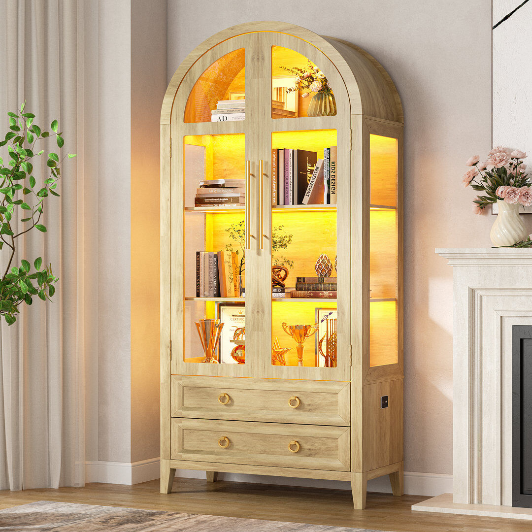 Blue Elephant 2 -Door 2 -Drawer Filing Storage Cabinet Oak 180cm H X 80cm W X 40cm D