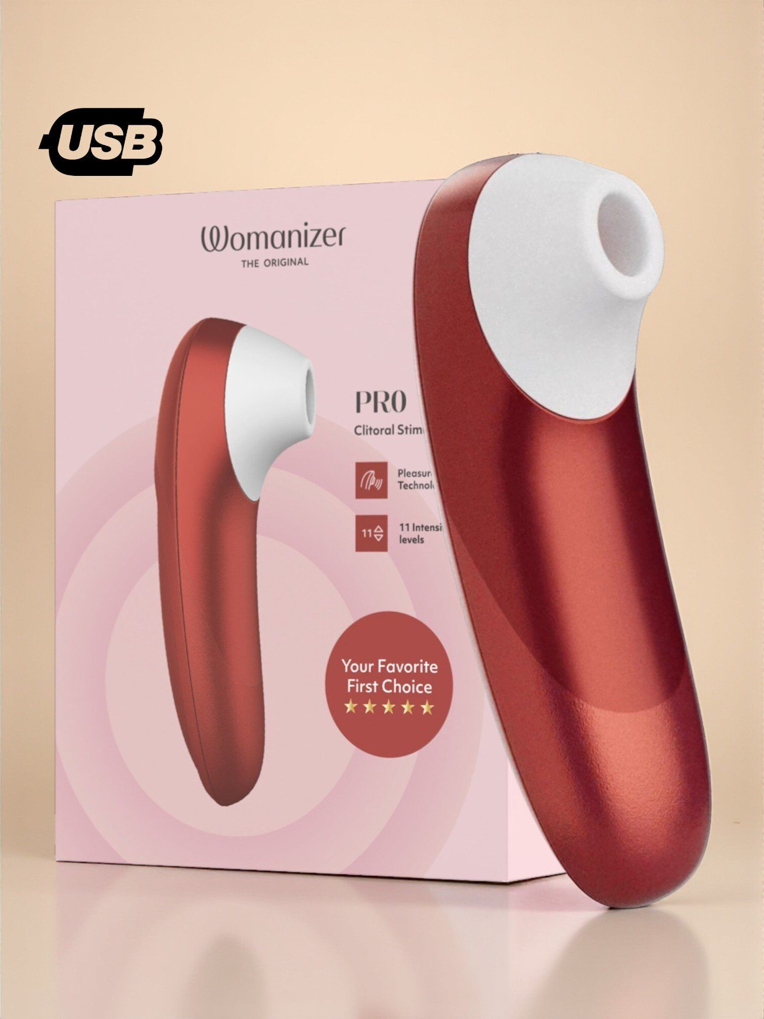 Womanizer Stimulateur Pro Rouge