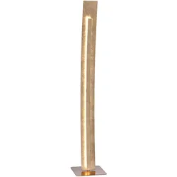 LED-Stehleuchte, Blattgoldoptik, warmweiße Lichtfarbe, blendfrei, modern
