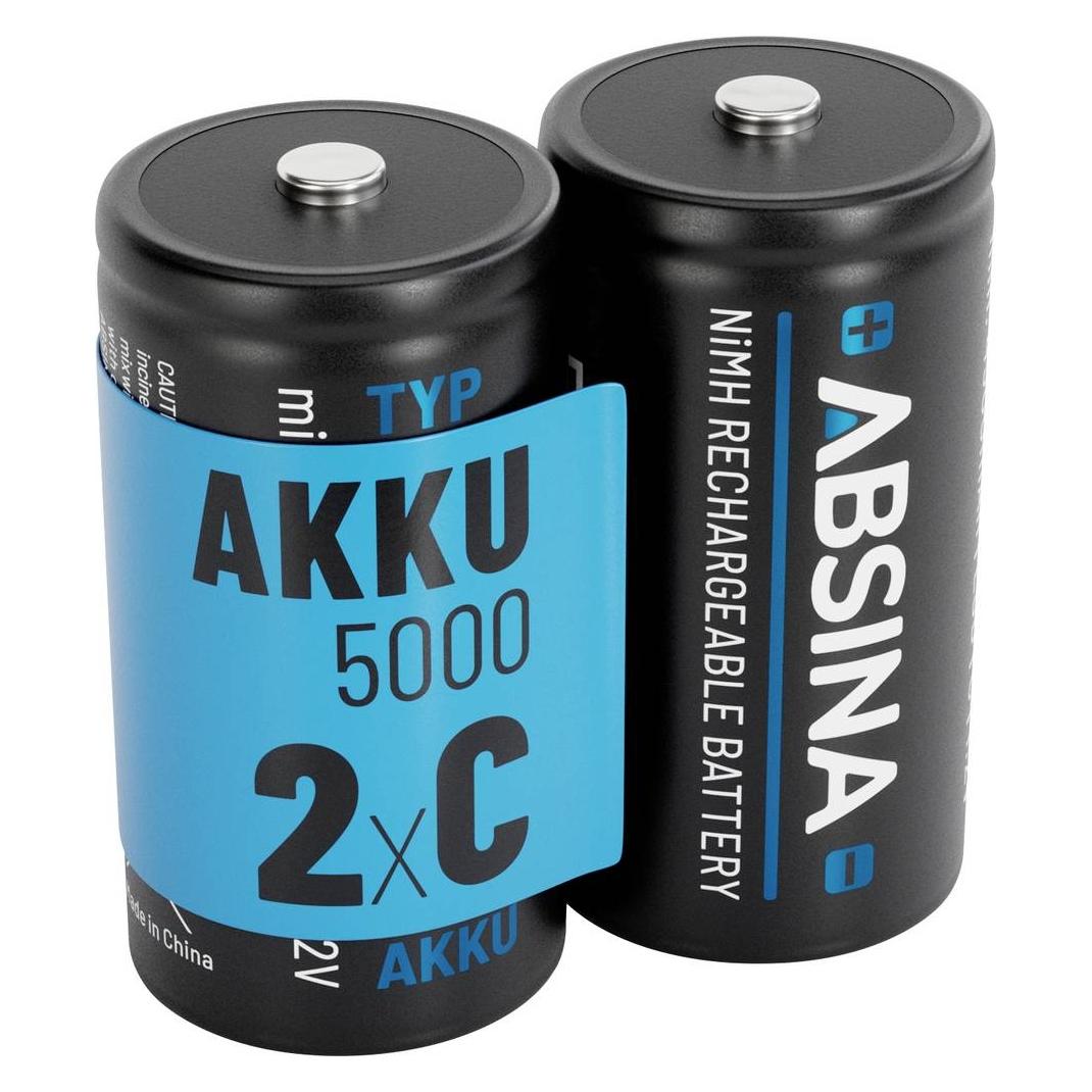 Absina Baby (C)-Akku NiMH 4500 1.2 V 2 St. (2 Stk., R14, 4500 mAh) (401031-2)