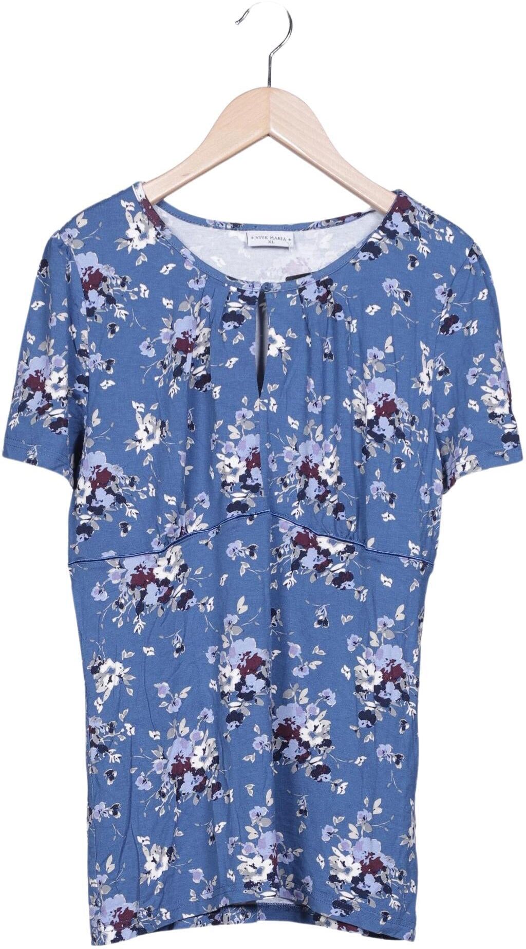 Vive Maria Damen T-Shirt, Blau, Gr. XL, Viskose / Elasthan - Second Hand