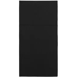 Schachtel mit 360 Känguru-Servietten, 48 x 48 cm, Spitze an Spitze, Schwarz