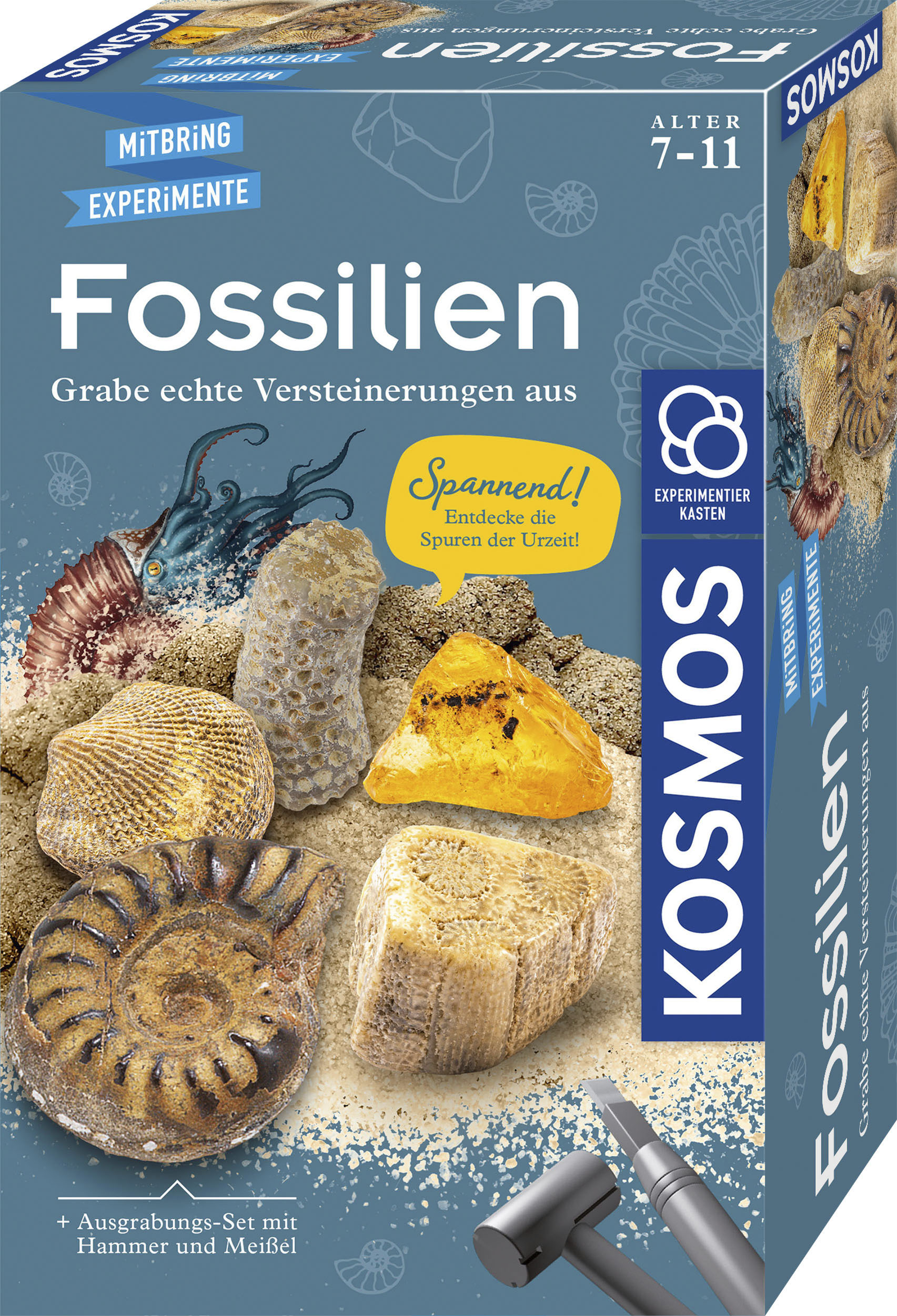 Experimentierkasten KOSMOS "Fossilien", bunt (weiß, neutral), Experimentierkästen, Kinder, Experimentierkasten