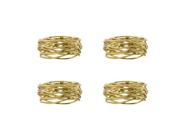 House Doctor Porte-serviettes Ring, lot de 4 Doré