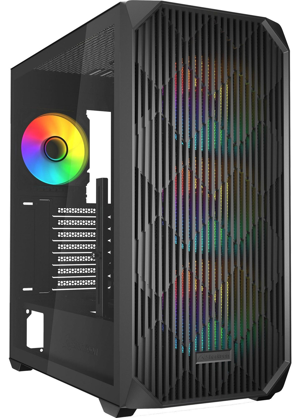 Sharkoon AK3 RGB ATX Computerbehuizing Zwart met Glas