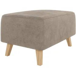 HOCKER Mario Dunkelbeige Microfaser