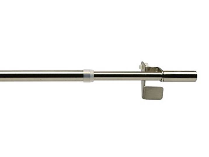 Liedeco Cafehausstange, Scheibenstange Press-Fix ausziehbar 30-50 cm Edelstahl - Farbe: edelstahl-optik