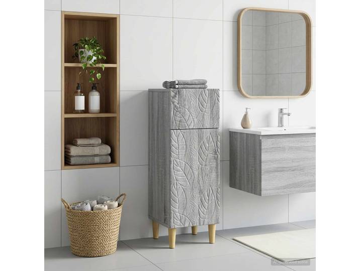 vidaXL Badezimmer Aufbewahrungsschrank DELFT Sonoma-Grau