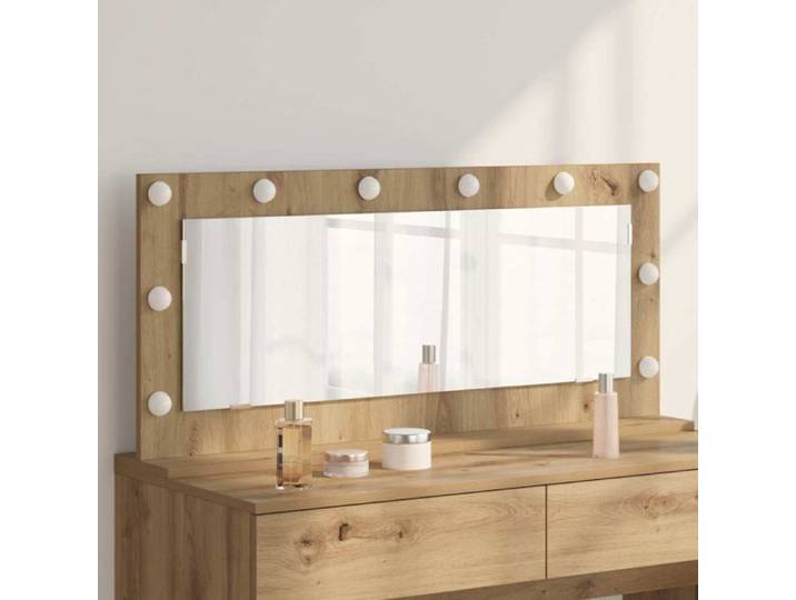 Coiffeuse Vidaxl Miroir de vanité avec miroir Chêne artisanal 100 x 45 x 18 cm
