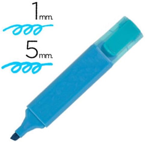 Gama Essencial Marcador fluorescente   Ponta biselada 5mm   Azul