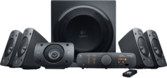 Logitech Z906 5.1 Speaker System PC-Lautsprechersystem, 5 Aktiv-Lautsprecher, Subwoofer, 500 Watt RMS, Dolby Digital/THX, Funkfernbedienung