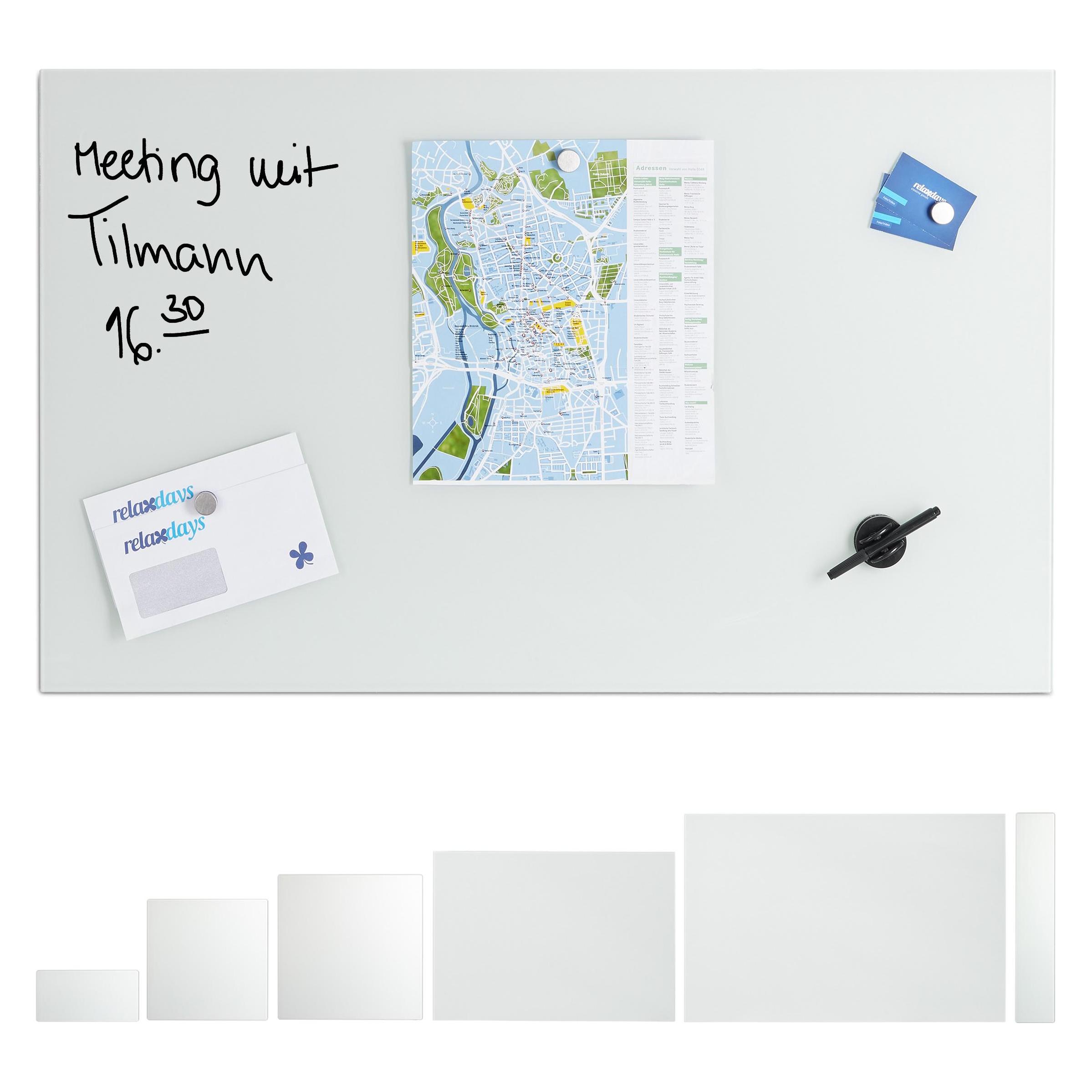 Relaxdays Magnetboard (Magnettafel, Pinnwand, 100 x 60 cm) (4052025951924)