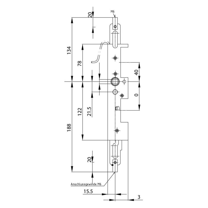MSL Panik-Standflügelverriegelung 24473-M Spezial PE (MSL14501208)