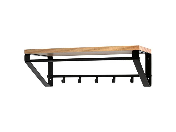 Wandgarderobe Epistel 70 x 23 x 30cm Schwarz