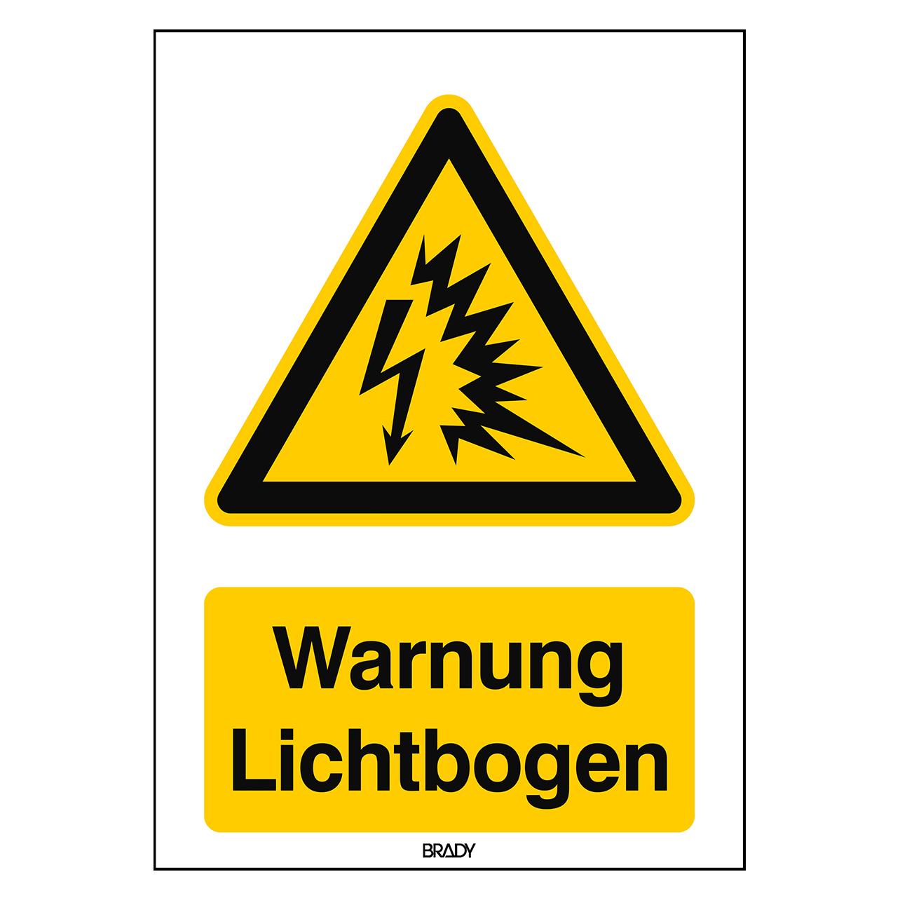 Brady W/W042/DE104/ALU-297X420-1, ISO Sicherheitskennzeichnung - Warnung Lichtbogen (198444)