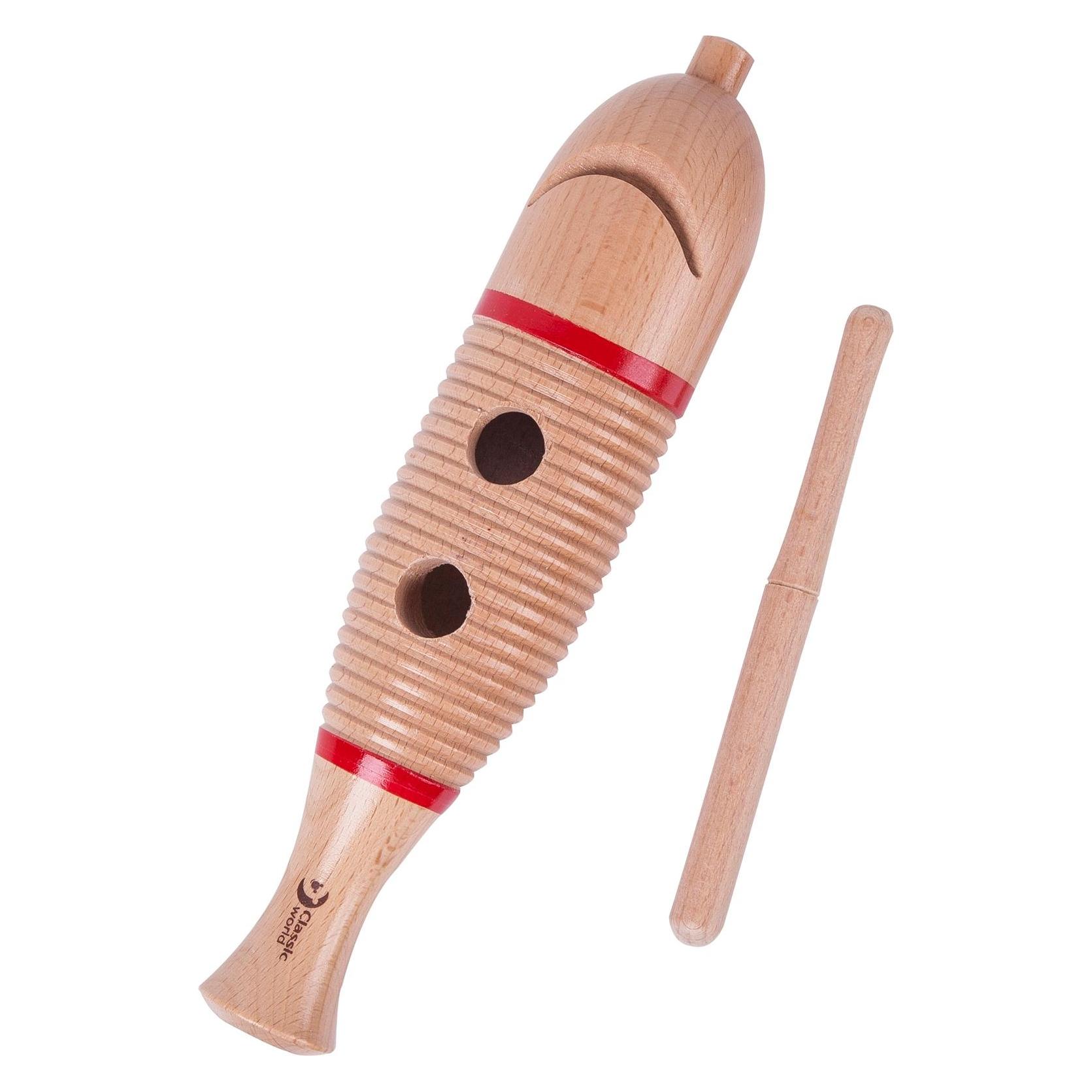 Classic World Holzmusikinstrument Guiro (40516)