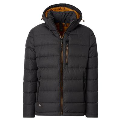 Steppjacke CASAMODA "CASAMODA Steppjacke mit Kapuze uni", Herren, Gr. XXL, grau (schlamm), 100% Polyester, Jacken Steppjacke